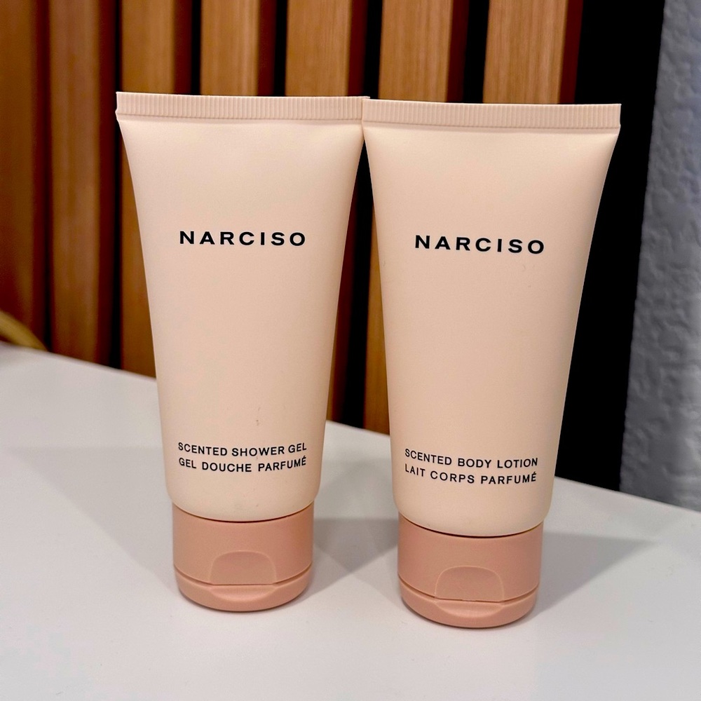 NARCISO RODRIGUEZ Bath & Shower Gel and Body Lotion Set 50ml each (New)